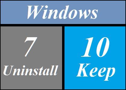 uninstall Windows 7 and keep Windows 10