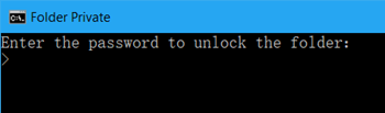 enter password to unlock folder