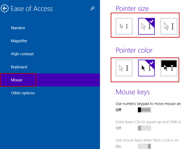 how to change cursor color on windows 10