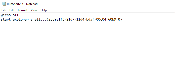 type run file location