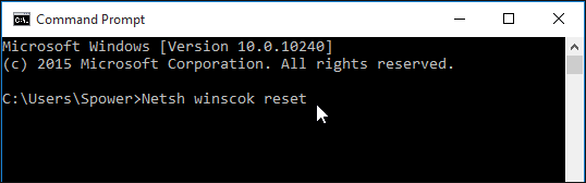  run winsock command 