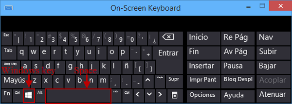 Windows key and space