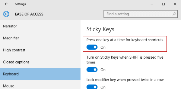 How do you deactivate StickyKeys?