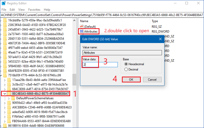 set attributes value data to 2