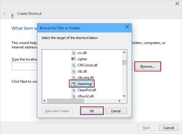 4 Ways to Create Disk Cleanup Shortcut on Desktop in Windows 10