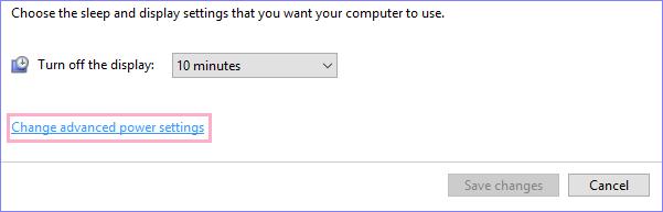 turn off sleep advanced power settings