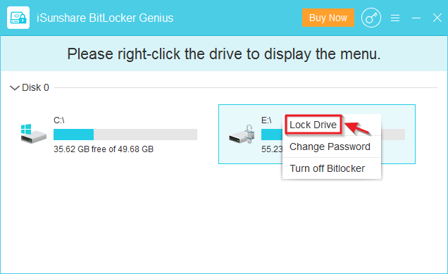 choose lock drive option