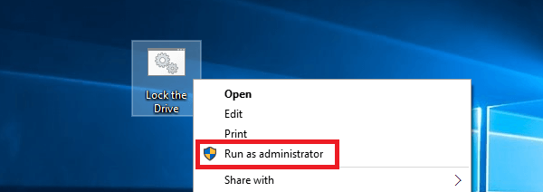 right click bat file to run as admin