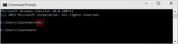 open Microsoft Management confole by cmd