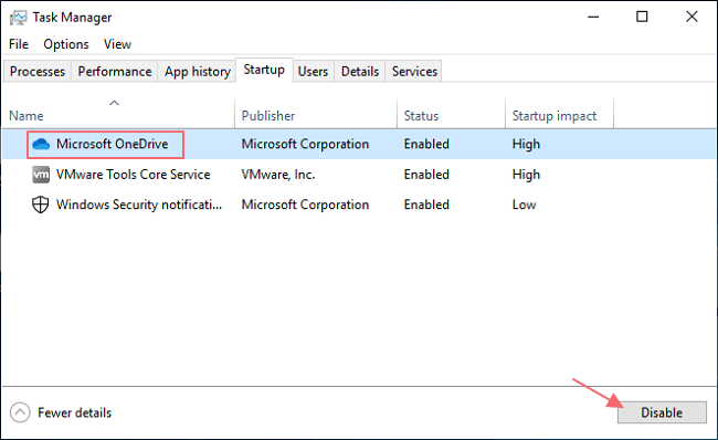 disable startup programs