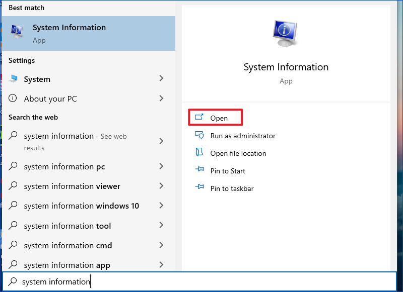 open system by search