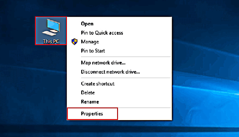 how to open computer properties in windows 10