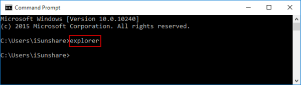 access file explorer by cmd