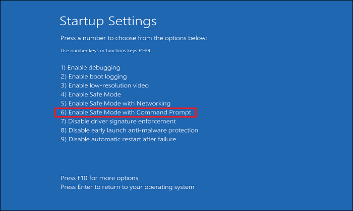 enable safe mode with command prompt