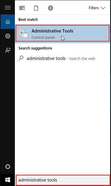 Access To Administrative Tools In Win 10