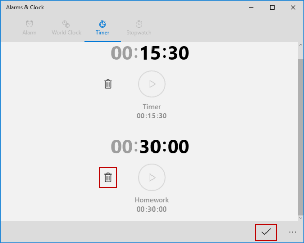 delete timer