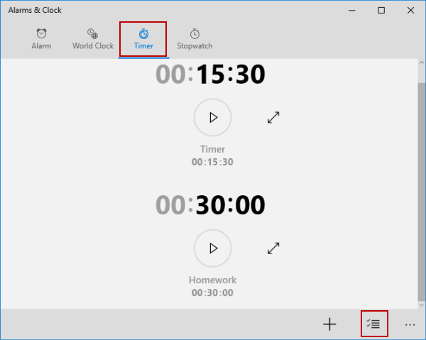 manage timer