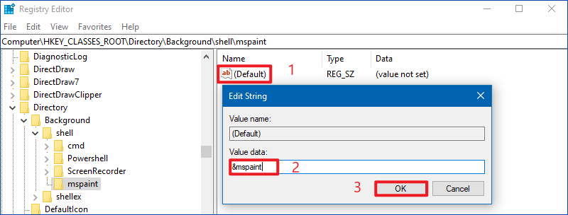 set value data