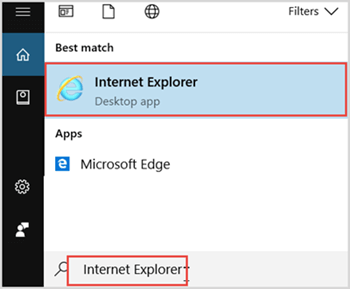 open internet explorer