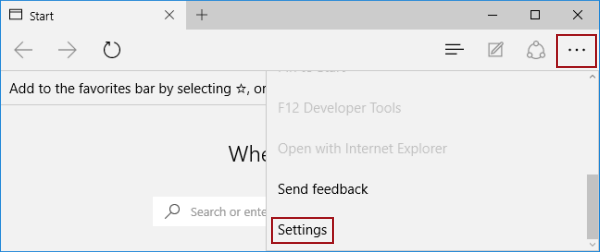 open Settings