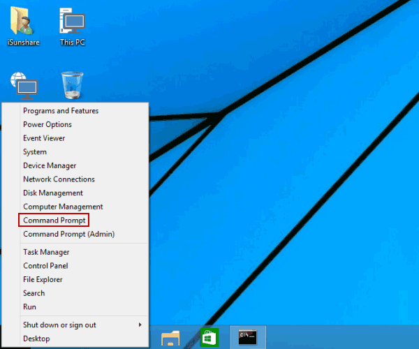 select command prompt