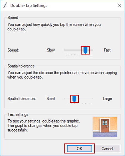 change speed and spatial tolerance