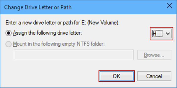 choose drive letter