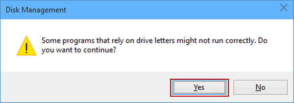 change drive letter in windows 10