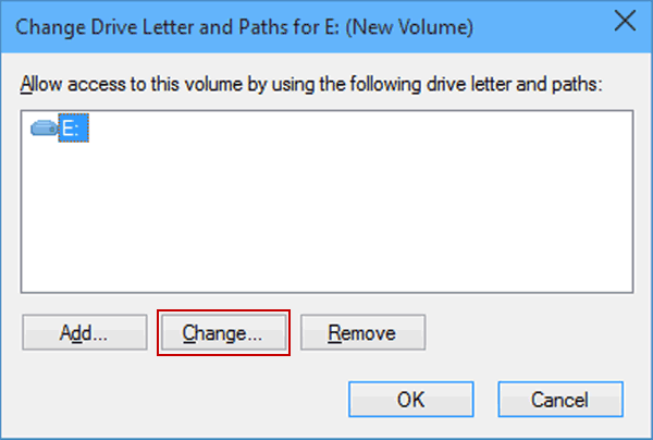 change drive letter in windows 10