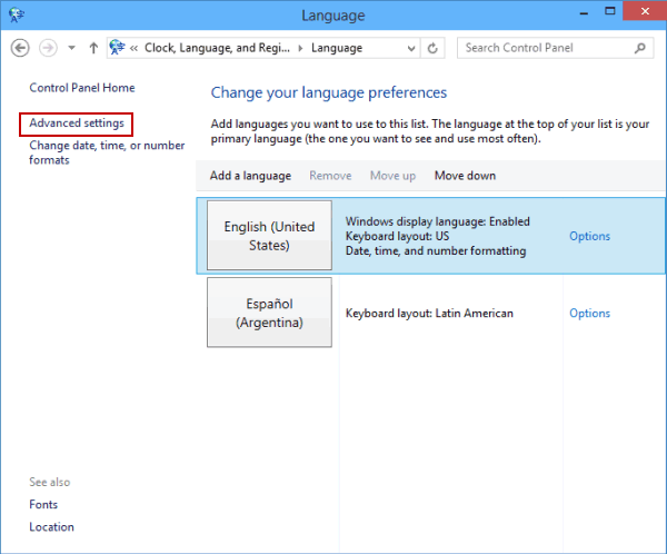 Change Key Sequence In Windows 10