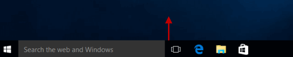 drag taskbar top line up