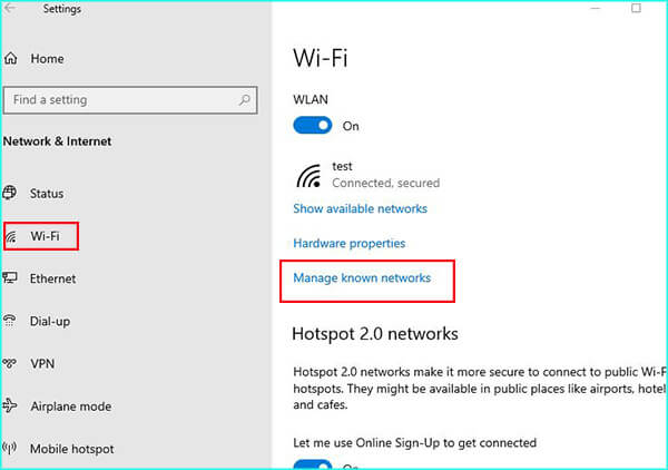 how to make windows manage wireless connections windows 10