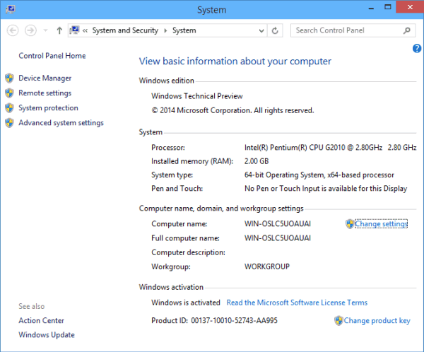 check PC info in system