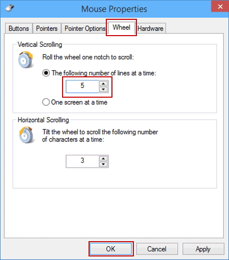 change number of lines