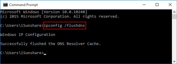 clear dns cache