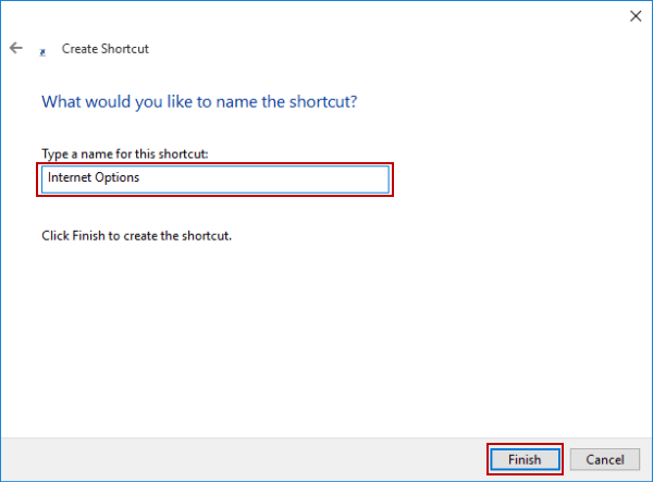 type internet options