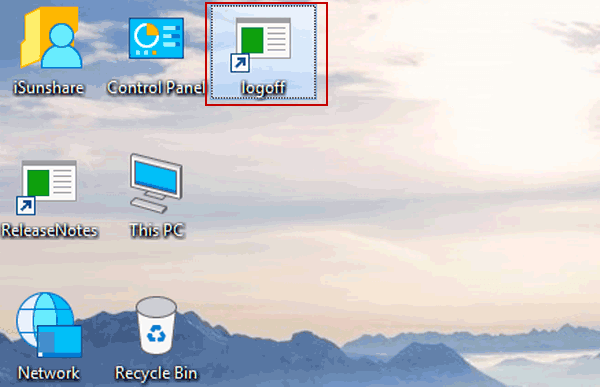 logoff shortcut