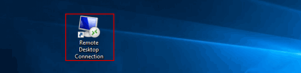remote desktop connection shortcut