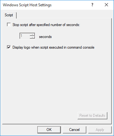 Create Shortcut Of Windows Script Host Settings On Desktop - 