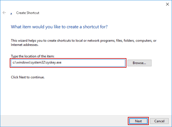 type system key file location