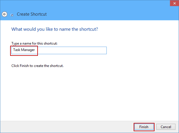 create a task manager shortcut create a task manager shortcut
