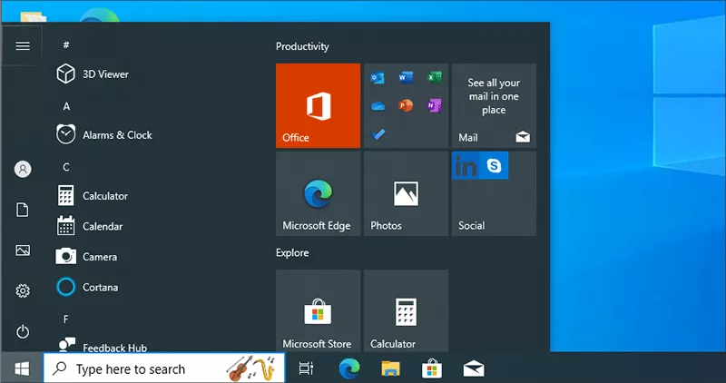 smaller start menu