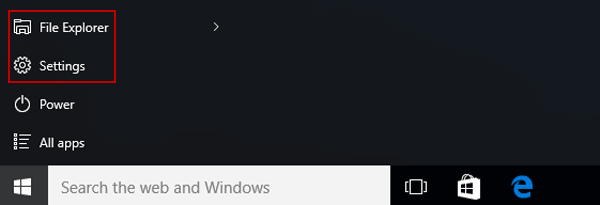 folders shown on start menu