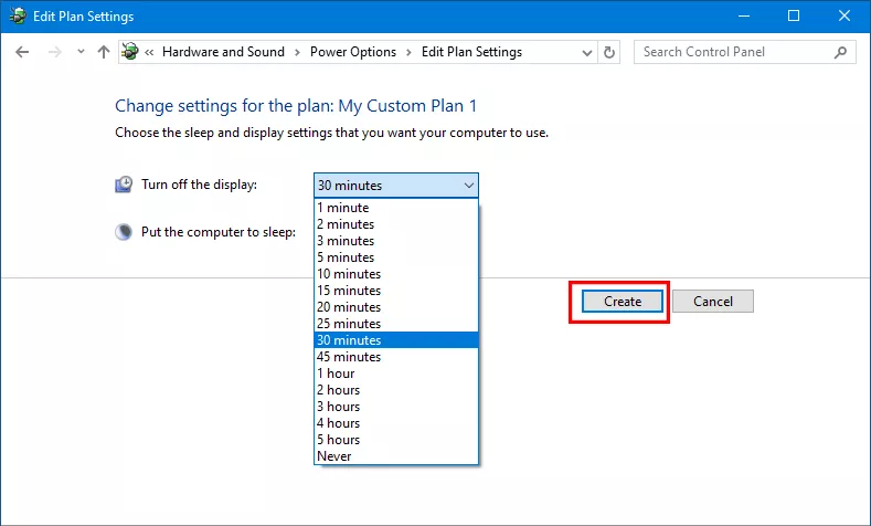 change the settings for your plan