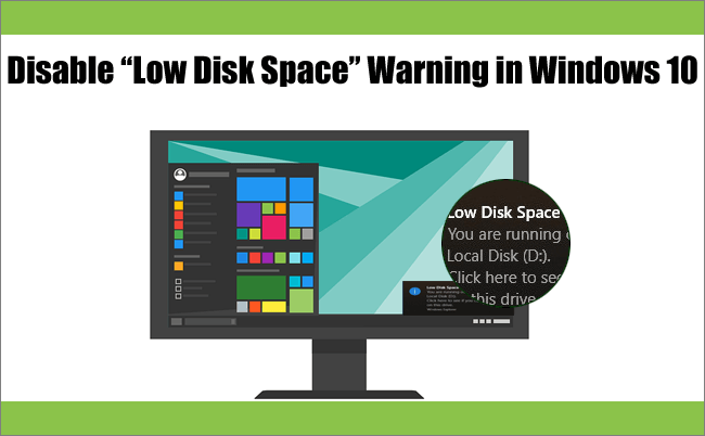 disable low disk space