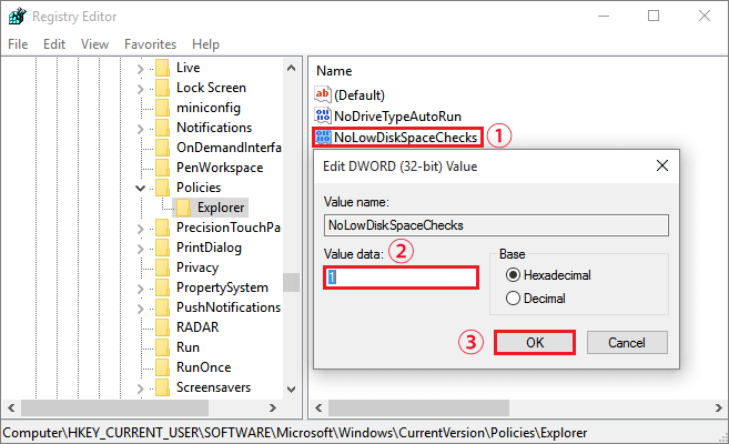 rename and change value data to 1