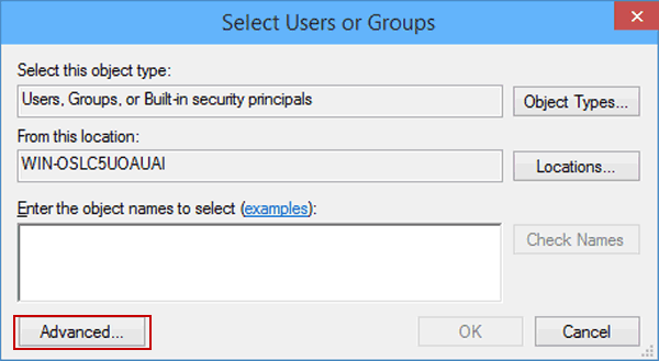 Select компьютер. Users tab