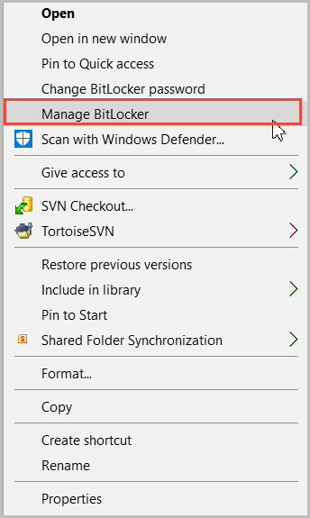 manage bitlocker