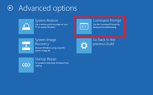 tap Command Prompt