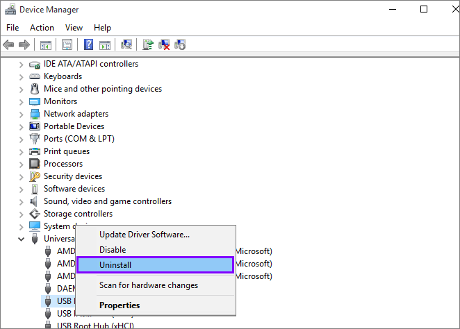 reinstall usb controllers